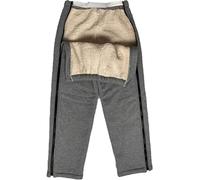 Patient Pants, Patient Care Clothes, Thick Velvet Zipper Rehabilitation Trousers, Easy to Wear and Take Off, Warmth and Comfort Care Nursing Aid(Grey,LL)