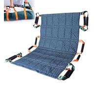 Patient Slide Sheet Transfer Board Belt with 12 Handles - Positioning Bed Pad for Elderly, Disabled, Bedridden - Load 120kg - Easy Moving Aid