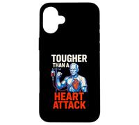Patient Tougher Than a Heart Attack Men's Surgery Recover Case for iPhone 16 Plus