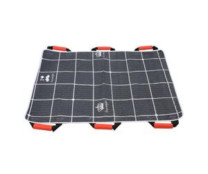 Patient Transfer Aid Caregiver Support Pad with Six Hand Grips and Strap Borders for Turning Repositioning Bamboo Fiber Aloe Breathable Quilted, Style to 2, 115 X 80 Cm
