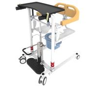 Patient Transfer Chair 4 in 1 Portable Lift for Home, W/Cushion Hydraulic Lifting Nursing Car Bed to Toilet Lift for Elderly Seniors Bedside Bathroom