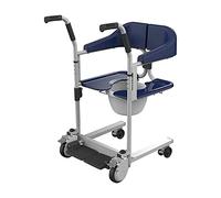 Patient Transfer Chair Bathroom Lift Wheels, Commode Manual Wheelfor Nursing Elderly, Load 120Kg/265.5Ib