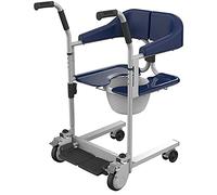 Patient Transfer Chair Bathroom Wheels,Seated Lift,360° Universal Wheel,Home Shifter for N Paralyzed Elderly,Disabled People Manual Wheel,Darkblue-Comfortedition