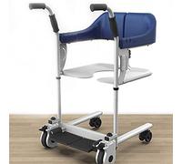 Patient Transfer Chair Bathroom Wheels,Seated Lift,360° Universal Wheel,Home Shifter for N Paralyzed Elderly,Disabled People Manual Wheel,Darkblue-Comfortedition