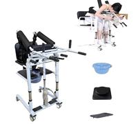 Patient Transfer Chair for Elderly, Stand Lift & Mobile Shower Commode, 4-in-1 Design, 440 lbs Capacity, Ideal for Home Use, Ergonomic Support, Durable