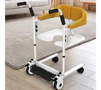 Patient Transfer Chair Handicapped Elderly Commode Bath, Multifunctional Old Man Nursing Wheellift for Nursing Paralyzed Elderly,Lift,Yellow
