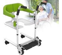 Patient Transfer Chair Handicapped Elderly Commode Bath, Multifunctional Old Man Nursing Wheellift for Nursing Paralyzed Elderly,Lift,Green