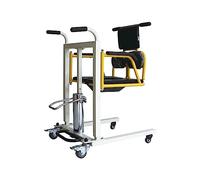 Patient Transfer Chair Hydraulic Lift, Hospital Home Nursing Wheel, Bathroom Commode with Backrest & Removable Toilet