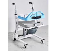 Patient Transfer Chair Hydraulic Lift Transport Wheellift Aid with Bedpan Bedside Lift Shower 220Lbs
