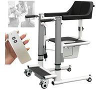 Patient Transfer Chair Lift Electric Lift for Home,Remote Control Lift Transport,Shower Handicapped Elderly Commode Multifunctional Freely Adjustable Height Old Man Nursing Wh