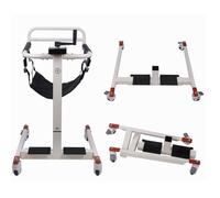 Patient Transfer Chair Lift for Home/Car, Elderly Lift Handicapped Wheel, Thickened Steel Pipe, Foldable Capacity 150Kg, A-Cushion with Holes/B-Cushion Without Holes