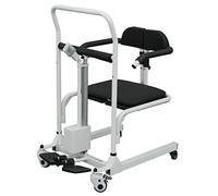 Patient Transfer Chair Lift Lift Wheelfor Home,Electric Lift Bedside Commode Transport Wheel,Commode Shower with 180°Split Seat and Height Adjustable for Elderly H