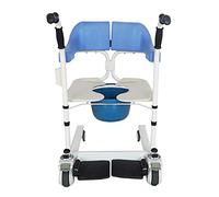 Patient Transfer Chair Lift,Portable Lift Wheelfor Home,Bathroom Shower with 180°Split Seat,Bedside Commode with Potty,Transport for Elderly Handicapp