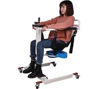Patient Transfer Chair Lift Transport Wheel,Portable Lift,Multifunctional Elderly Disabled Full Body Lifter with 180°Split Seat,Handicapped Elderly Commode Bath with