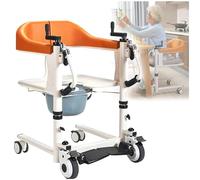 Patient Transfer Chair Lift Wheelelectro Hydraulic Lift Lift Machine 180° Split Seat W/Potty Bedside Lift Aid for N 5 in 1 Lifter Handicapped Disabled Bathroom Wheel