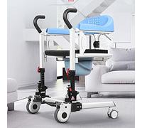 Patient Transfer Chair Lift Wheelfor Home,Bathroom Shower with Bedpan for Seniors,Nursing Wheellift Aid with 180°Split Seat