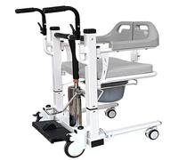 Patient Transfer Chair Lift Wheelfor The Elderly Portable with 180°Split Seat and Potty Handicapped Paralyzed Home Bathroom Transport