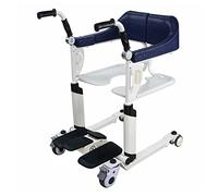 Patient Transfer Chair Multi-Ple Function Bathroom Shower, Bedside Commode Transport Wheel, with Wheeled Toilet 4 Wheel Brakes, Suitable for Elderly Disabled Person,Blue