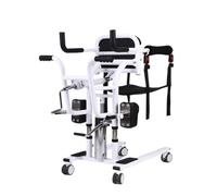 Patient Transfer Chair Multifunctional Elderly Lifting, Home Foldable Wheelwith Adjustable Height with Hook Device, Portable Disabled Shower (Hand Shake+Stand Up)