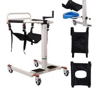 Patient Transfer Chair,Portable Lift Aid W/180°Split Seat for Inside Shower Bedside Commode Self-Service Lift Machine Home Shifter - Holds Up to 330Lbs