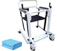 Patient Transfer Chair Steel Transport Wheelportable Lift for Elderly Disabled - Full Body Lifter with Padded Seat, Max 330Lbs - Hospital & Home Use
