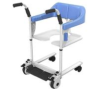 Patient Transfer Chair with 360° Universal Wheel - Manual Wheelfor Nursing Paralyzed Elderly & Disabled People - Home Shifter for Easy Mobility