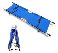 Patient Transports Rescues Stretcher Gurney Foldable Aluminum Scoop Mover Rescues Transports Unit with Wheel Transfer Board for Home Sports Venues