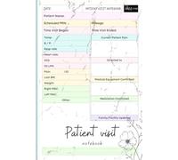 Patient Visit Notebook: A practical and organized tracker with a colorful interior for hospice and home health nurses to track patient visits and care details.