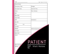 Patient Visit Notes: Hospice Nurse Reference and Nursing Assessment Notebook | Includes Pt Index and Numbered Pages | Record Log Book for Home Health Nurses | Small Compact 6×9 Size