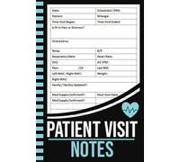 Patient Visit Notes: Notebook for Hospice Nurses | Hospice Assessment Notebook | Visit Tracker Log Book for Home Health Nurses