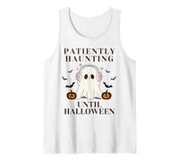 Patiently Haunting Until Halloween Ghost Design Tank Top