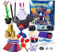 PATIFEED Magic Kit, 75 Magic Tricks, Magic Set with Top Hat, Instructions, Christmas Birthday Gift Toys for Kids Ages 6-12