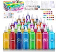 PATIFEED Tie Dye Kit for Kids and Adults, 32 Colors 80ML Bottles Fabric Tye Dye Kits, Arts and Crafts Tyedyedye Kit Gifts for Girls and Boys Large Groups Activities Handmade Party