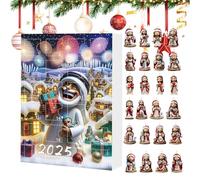 Patifirst 2025 Christmas Advent | 2025 Christmas 2d Jesus Ornament Advent 24 Days - Cute Pendant Holiday Decor for Collectors Wall Door Entryway Indoor Party Home Festival