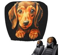 Patifirst Car Headrest Cover,Funny Dog Car Seat Head Rest Covers | Protective Automotive Decoration for Travel Commuting Long Driving Protection Halloween Christmas