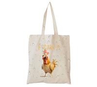 Patifirst Chicken Canvas Tote Bag - Chicken Tote | Shoulder Shopping Bag | for Travel Beach Work College Dorm Gym Shopping Grocery Nurse Women Men Teacher