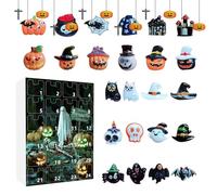 Patifirst Horror Countdown Calendar - Resin Creepy Sculptures Desktop Ornament | 24-day Advent Scary Figurines for Mantel Shelf Fireplace Desktop Windowsill Home Halloween Decor Kids Adults