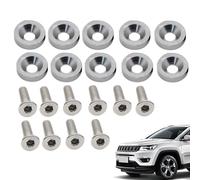 Patifirst Licence Plate Screw Set | License Plate Fasteners | Anti-Theft Vehicle Modification M6 Gasket Bolt for Fixing Rear RV Truck Motorcycle Front