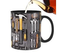 Patifirst Mechanic Toolbox Coffee Cup, 350ml Mechanic Toolbox Set Pattern Funny Coffee Mug, Ceramic Mug, Novelty Toolboxs Set Cup, Mechanics, Handyman Wrench, Tools, Dad, Husband Gift, Men's Gift