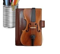 Patifirst School Notebooks,Travel Journal with Violin Design - PU Leather Diary for Drawing Project Study Business Meeting Travel Work