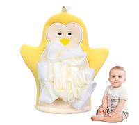 Patifirst Scrubbing Gloves for Body - Penguin Shape Washing Gloves for Body,Shower Puff and Mitt, Bathing Accessories for Dead Skin Removal
