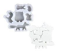 Patifirst Silicone Animal Molds,Desktop Ornament Concrete Molds - Cement Mould Silicone for Plaster Kids Artists Adults Craft Enthusiasts Art Teachers Creative Students Party Planners