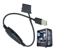 Patifirst USB to Fan Adapter,3/4-Pin PWM USB Converter - Pwm Splitter Cable | for PC Computer Desktop Electronic Devices Cooling System