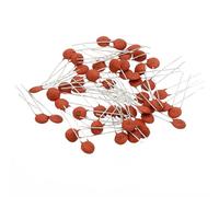 PATIKIL 0.01nf 50V Ceramic Disc Capacitor, 50 Pcs Ceramic Chip Capacitor Assortment Kit for Power Circuits Industrial Equipment, Brown Red