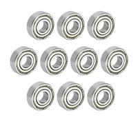PATIKIL 0.2" x 0.59" x 0.24" 696ZZ Deep Groove Ball Bearing 10 Pack Double Shield Bearings Pulley Bearing Wheel Skateboard Bearings