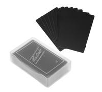 PATIKIL 0.21mm Metal Business Cards, 100 Pack Blank Name Card Laser Engraving Aluminum for DIY Gift Cards, Black