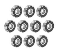 PATIKIL 0.24" x 0.75" x 0.24" 626-2RS Deep Groove Ball Bearing 10 Pack Double Rubber Shield Bearings Pulley Bearing Wheel Skateboard Bearings
