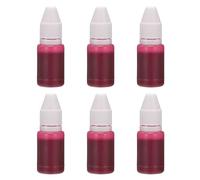 PATIKIL 0.33oz Refill Ink for Stamps and Ink Pads, 6Pcs 10ml Stamp Pad Ink Refill for Office Stamp Self Inking Stamp Date Stamp Scrapbooking, Rose Red