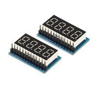 PATIKIL 0.36" 4 Digit LED Display Module, 2 Pcs 3.5-5V 7 Segment Common Anode LED Display Digital Tube for Electronic Driver Board 1.3 x 0.8 x 0.4 Inch, Red