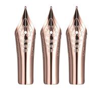 PATIKIL 0.38 mm Line Width Fountain Pen Nib Replacement, 3 Pack 304 Stainless Steel Special Spare Ink Dip Calligraphy Pen Nib for Drawing Writing Signing, Rose Gold(EF Tip)